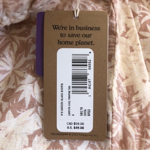 Patagonia Women's Garden Island 3.5" Shorts 58176-SP22 Multi Size - Picture 4 of 12